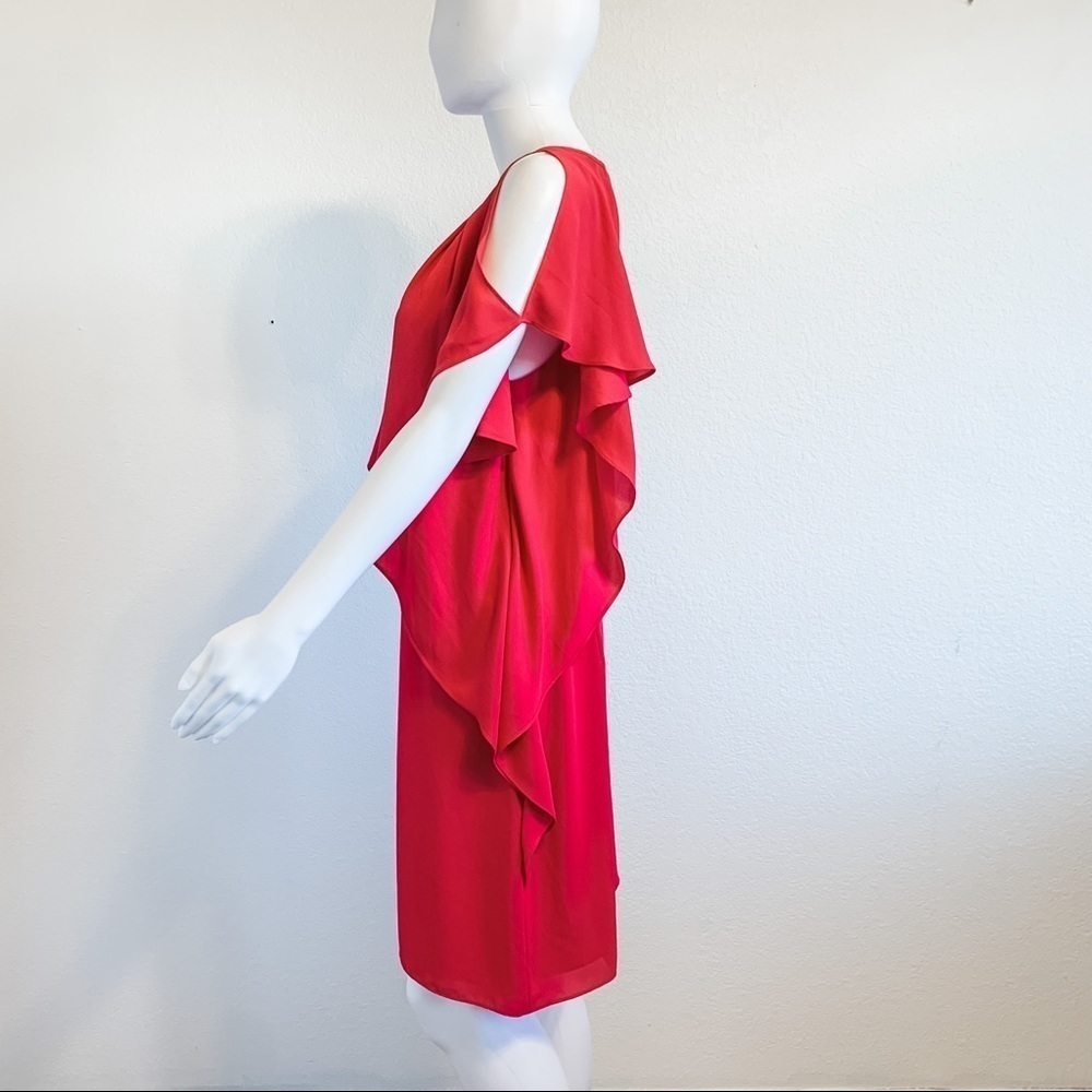 Laundry Shelli Segal Pink Ruffle Shift Dress - Picture 2 of 4